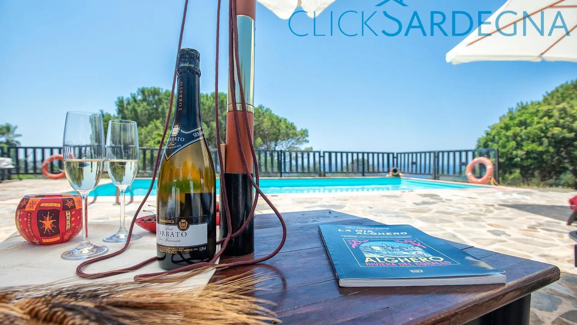 Alghero Villa Barranch con piscina vista mare per 6 persone 0*,  Italia