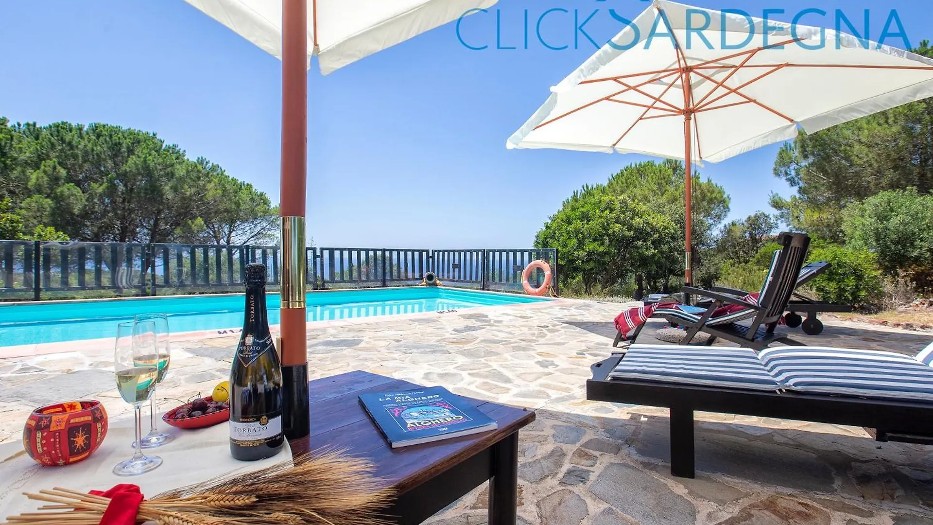 Alghero Villa Barranch con piscina vista mare per 6 persone 0*,