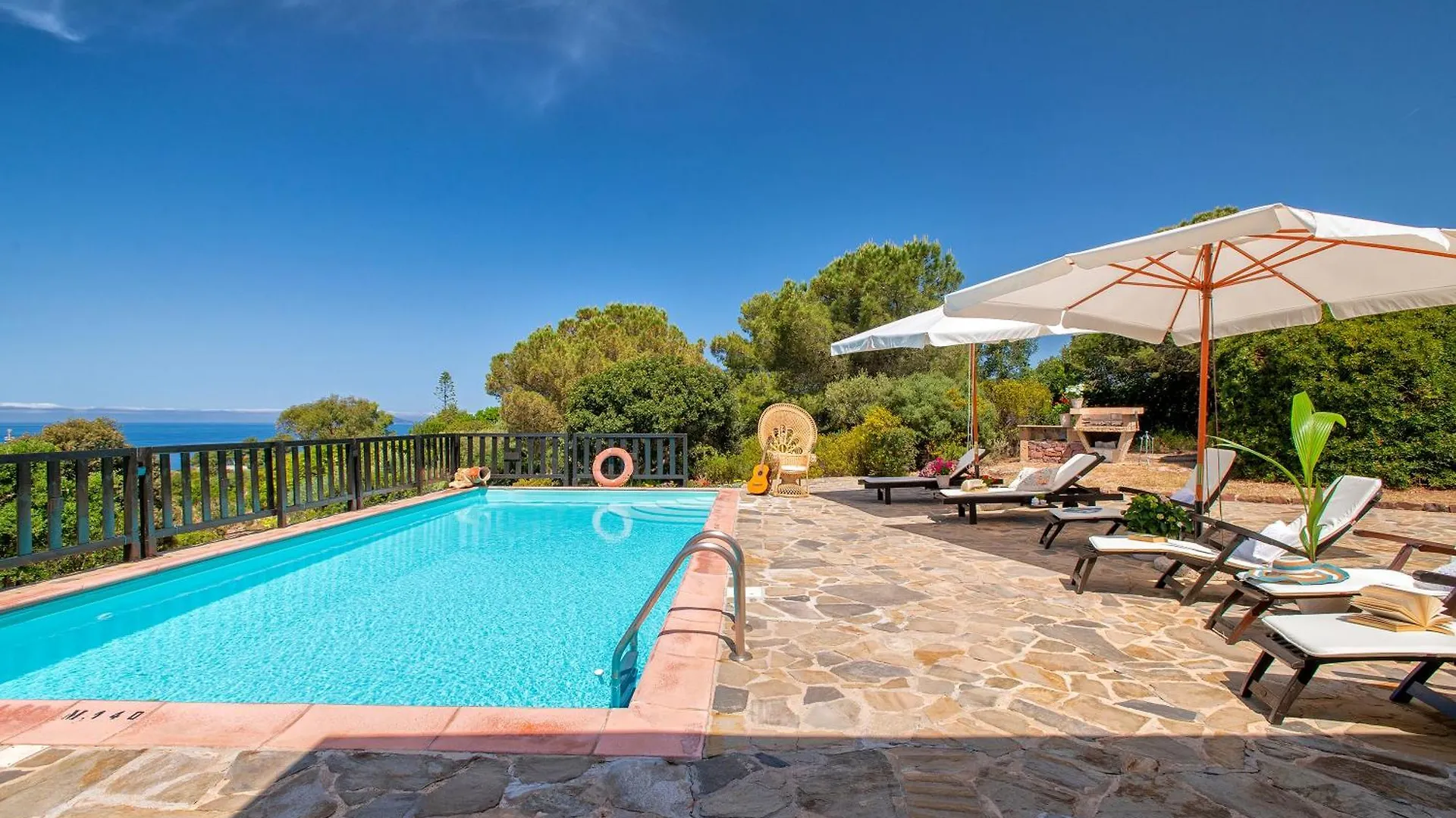 Alghero Villa Barranch con piscina vista mare per 6 persone